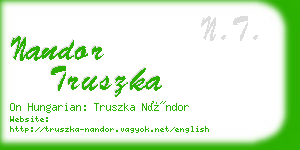 nandor truszka business card